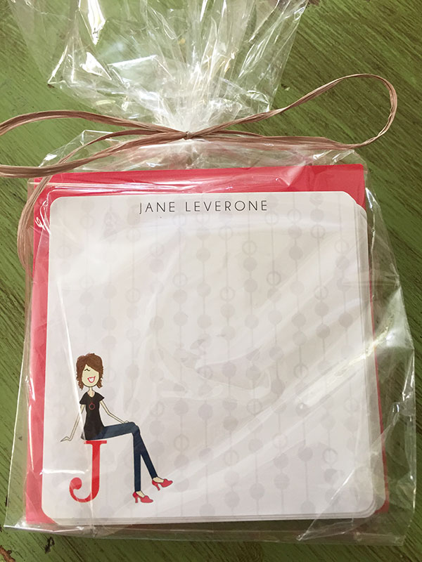 Square Notes with Rounded Corners, Cute girl sitting on an initial