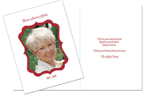 Fancy Frame Photo Bereavement Thank You Card