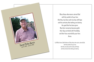 Frame with Border Photo Bereavement Thank You Card