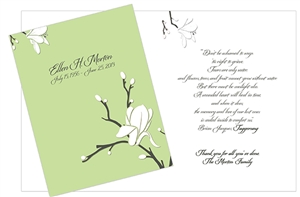 Magnolia (Green) Bereavement Thank You Card