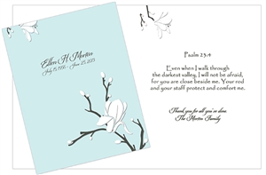 Magnolia (Robins Egg Blue) Bereavement Thank You Card