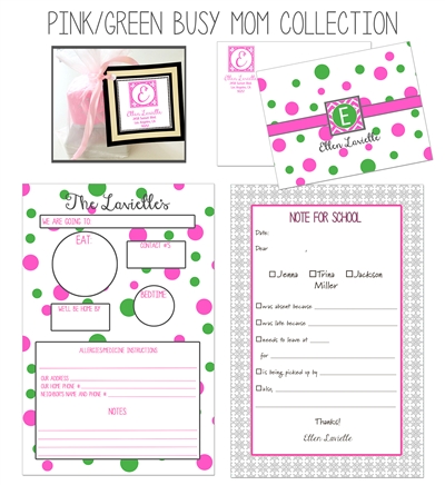 Busy Mom Stationery Collection in Pink