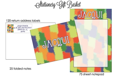 Paint Strokes Stationery Gift Basket