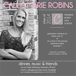 Graduation Announcement/Invitation - Monogram (Square)