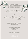 Champagne Magnolia Wedding Invitation