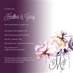 Wedding Invitations - Eggplant Watercolor Flowers