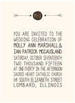 Wedding Invitations -Two Arrows Meet (Monogram)