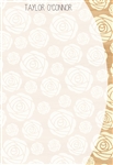 Shabby Chic Roses (Taupe) Note Paper with Acrylic Holder