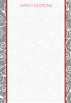 Twirly Swirls Note Paper with Acrylic Holder