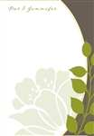 Flowers (Taupe & Green) Note Paper with Acrylic Holder