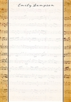 Sheet Music (Notes) Note Paper with Acrylic Holder