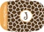 Giraffe Print Monogram Platter