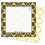 Geometric (Yellow & Gray) Square Note Cards