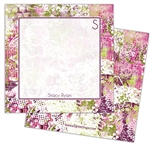 Pink Grunge Square Note Cards