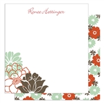 Flowers (Autumn Color Tones) Square Note Cards