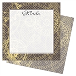 Shabby Chic (Taupe) Square Note Cards