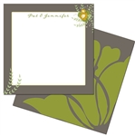 Flowers & Vines (Taupe) Square Note Cards
